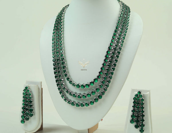 Emerald essence necklace set
