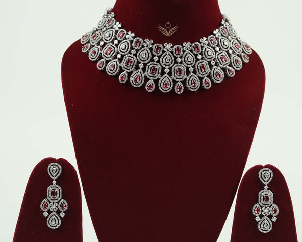 Timeless treasure ruby necklace set