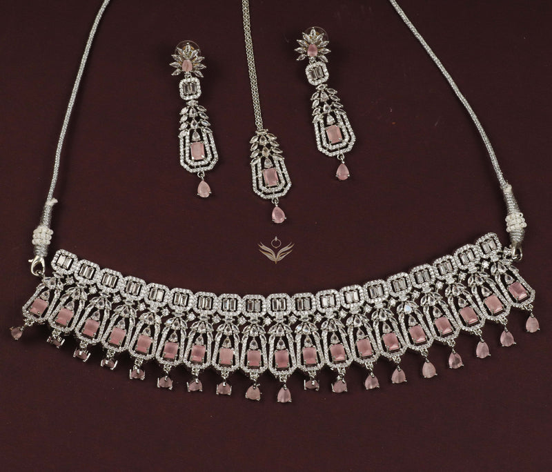 Bridal Ruby Diamond Necklace