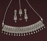 Azure dreamscape white necklace set