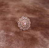 Carter Pink Peacock Feather Ring