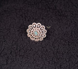 Ebhra Peacock Feather Finger Ring
