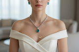 Crystal Euphoria Mint Green Necklace set