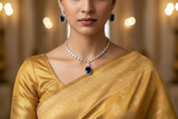 Crystal Euphoria Sapphire Blue Necklace Set
