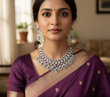 Diamond delicacy lavender necklace set