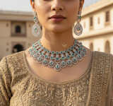 mint green necklace set