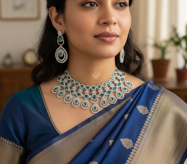 mint green necklace set