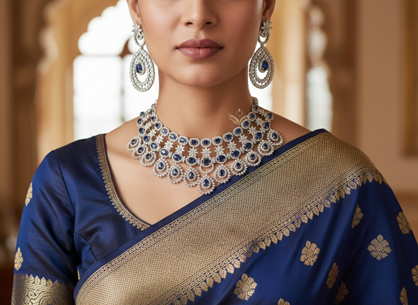 Sapphire Necklace Set