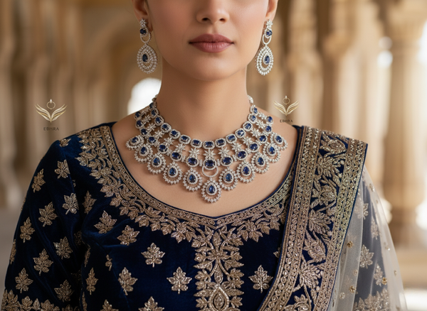 Sapphire Necklace Set