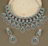 Mint Green Necklace Set with Earring