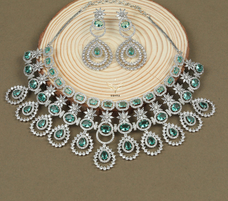mint green necklace set