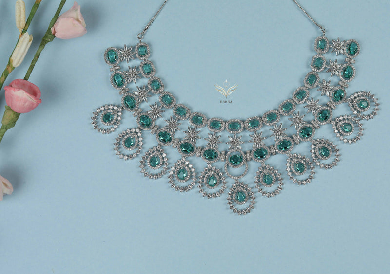 mint green necklace set
