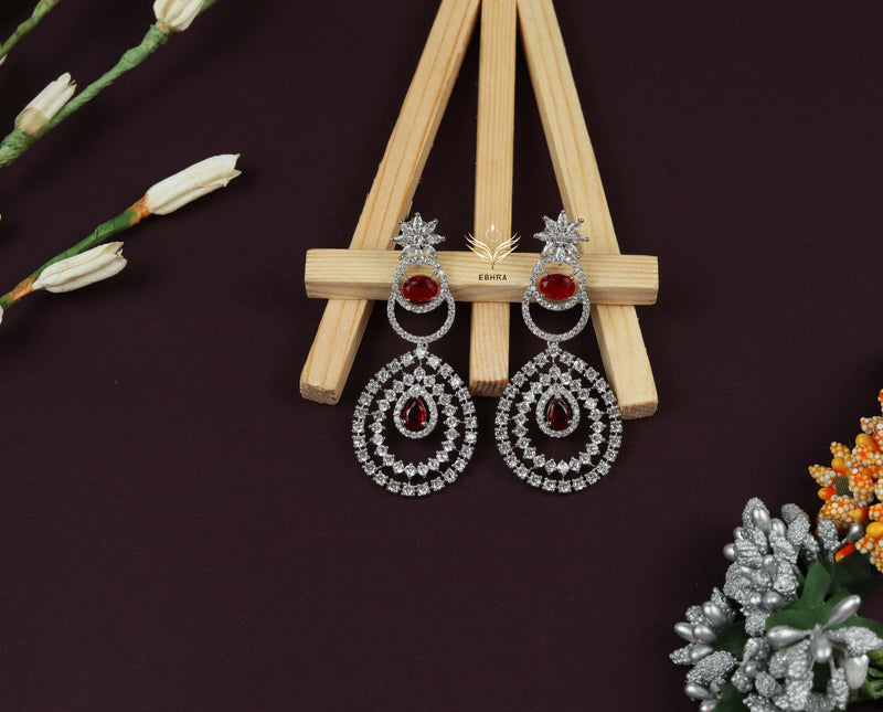 Ruby Diamond Earring Set