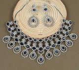 Sapphire Necklace with Earring
