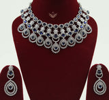 Ebhra Sapphire Necklace Set