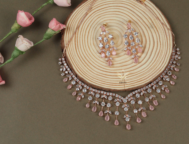 Diamond whisper necklace set