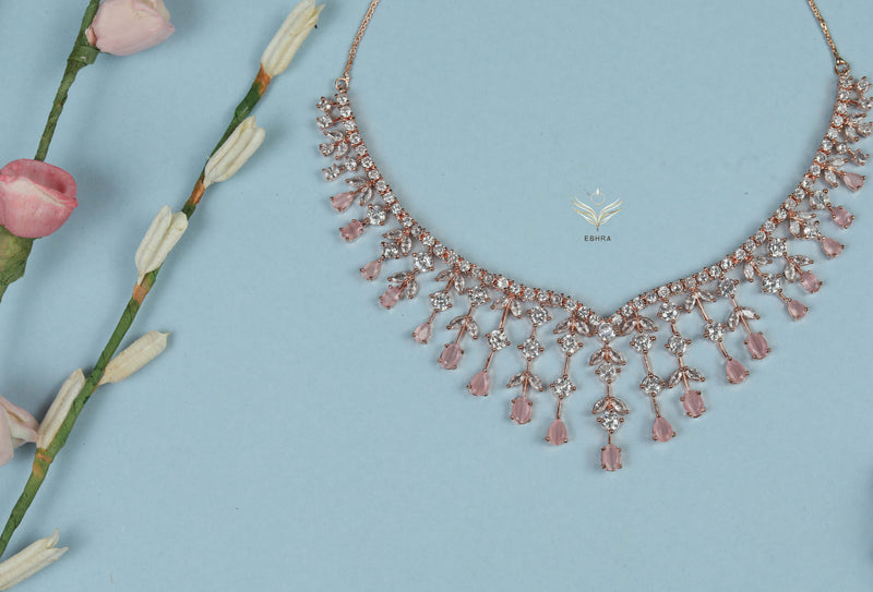 Diamond whisper necklace set