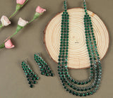 Emerald essence necklace set