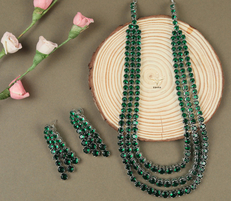 Emerald essence necklace set