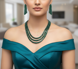 Emerald essence necklace set