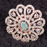 Peacock Feather Finger Ring