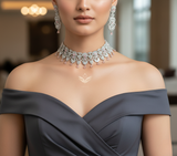 Iridescent illusion necklace set
