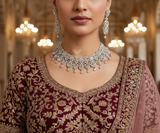 Iridescent illusion necklace set