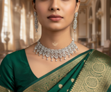 Iridescent illusion necklace set