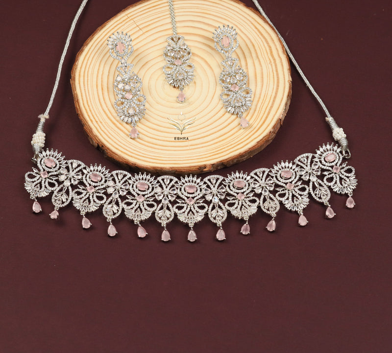 Iridescent illusion necklace set