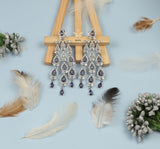 Lavender crystal current necklace set
