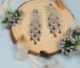 Lavender crystal current necklace set