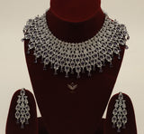 Lavender crystal current necklace set