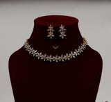 Lilac Lace Necklace Set - Gold