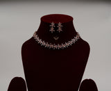 Lilac Lace Necklace Set- Rose Gold