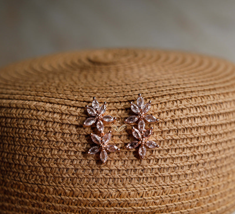 Lilac Lace Necklace Set- Rose Gold