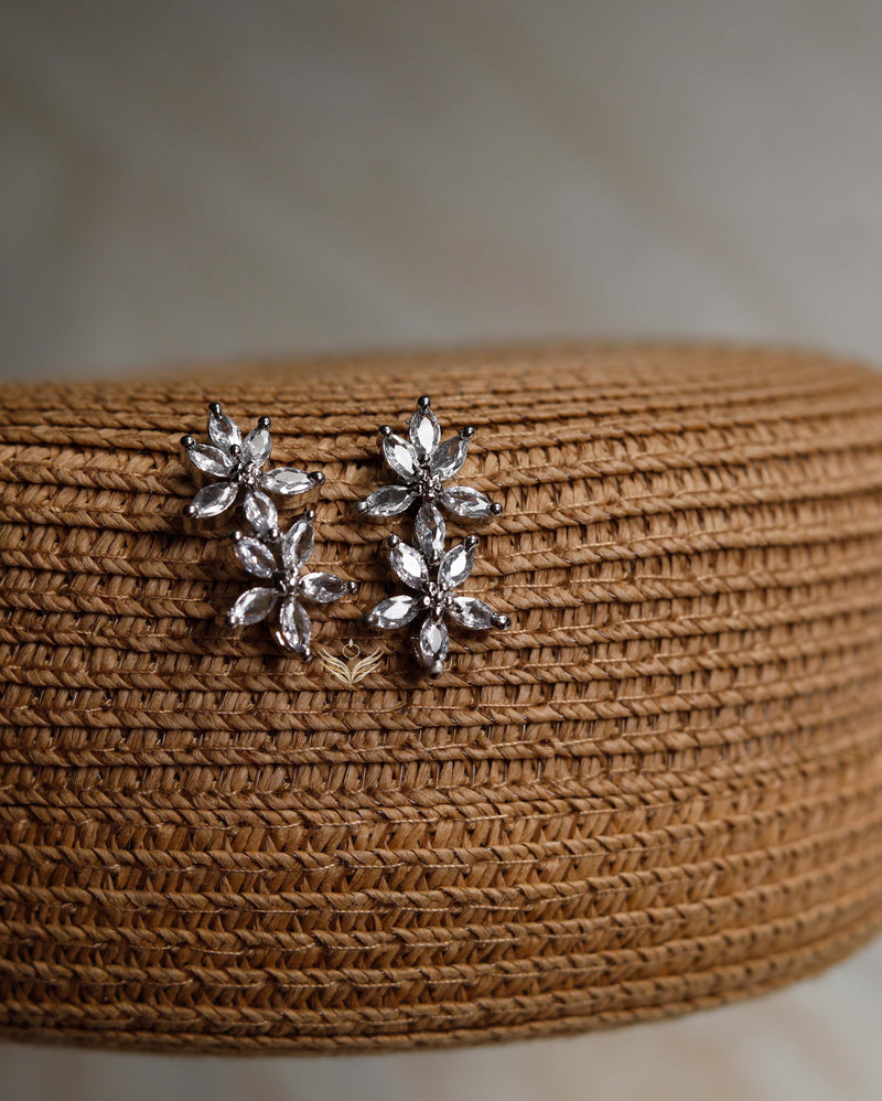 Lilac Lace Necklace Set- Silver