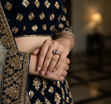 Lysanders Crystal Cascade Designer Ring