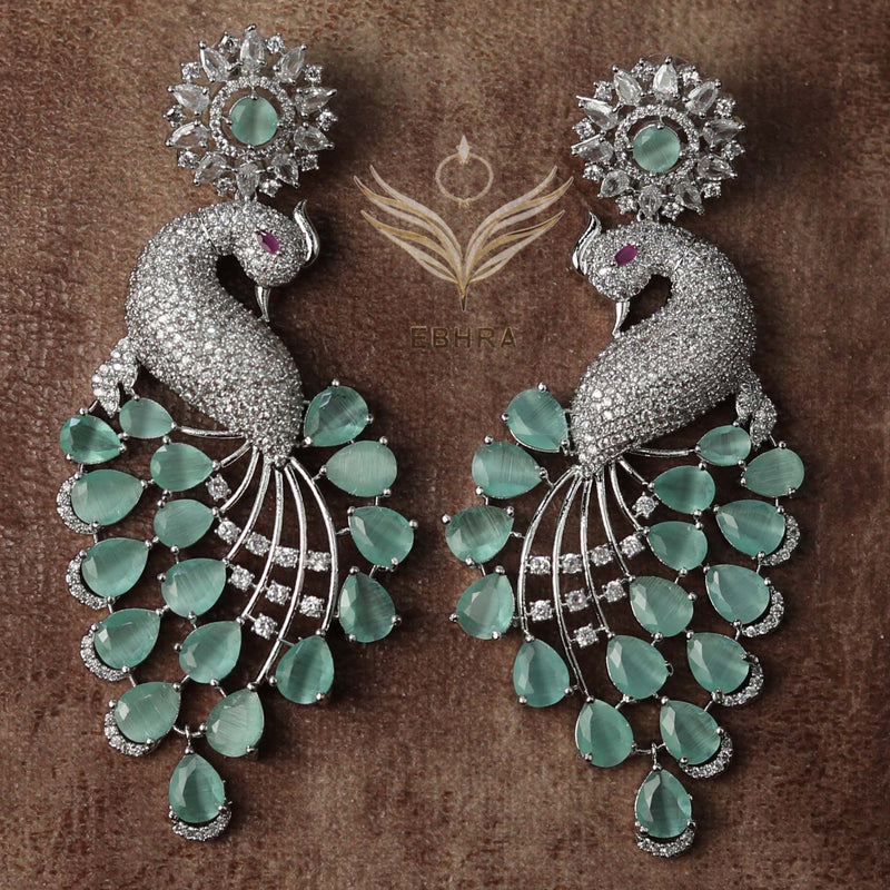 Peacock Earring Mint Green