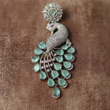 Peacock Earring Mint Green