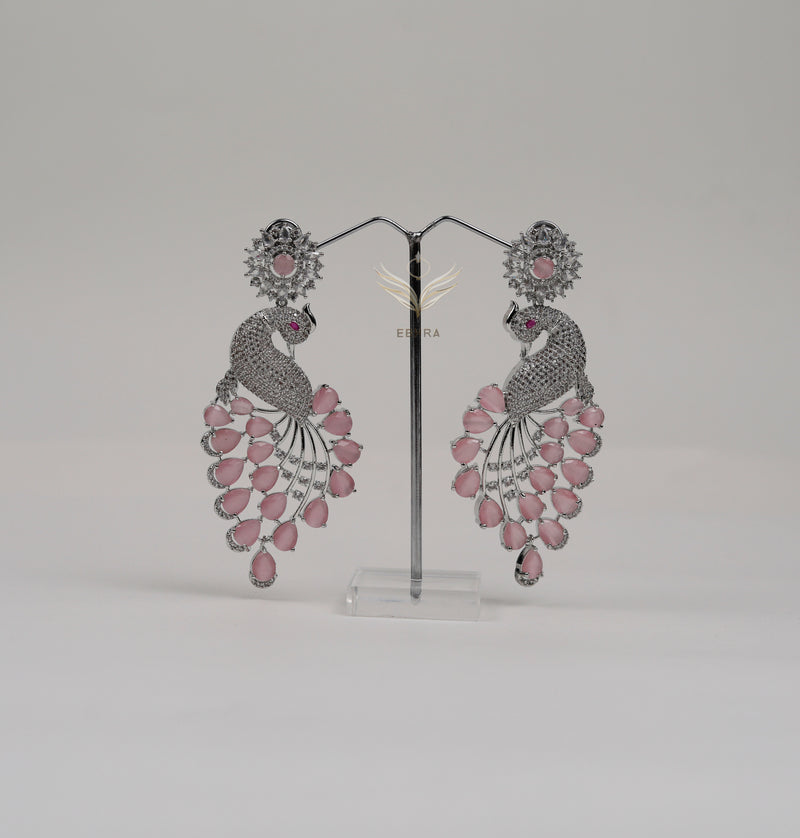 Peacock Earring Pink