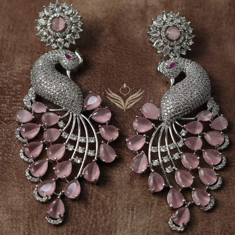 Peacock Earring Pink