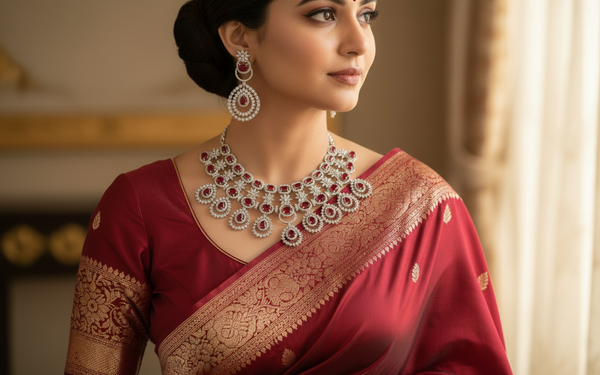 Ruby Diamond Necklace Set