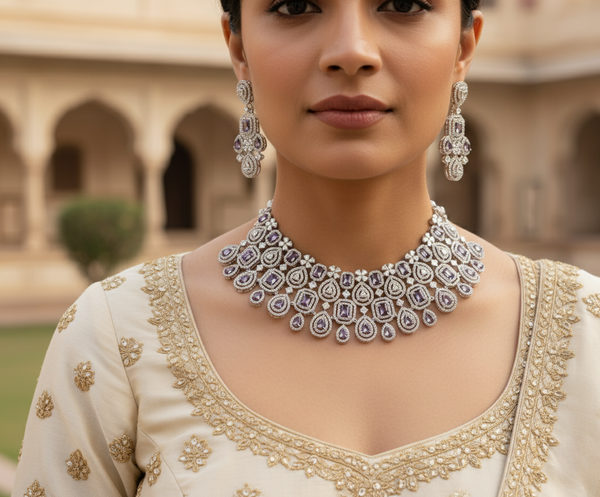 Timeless treasure lavender necklace set