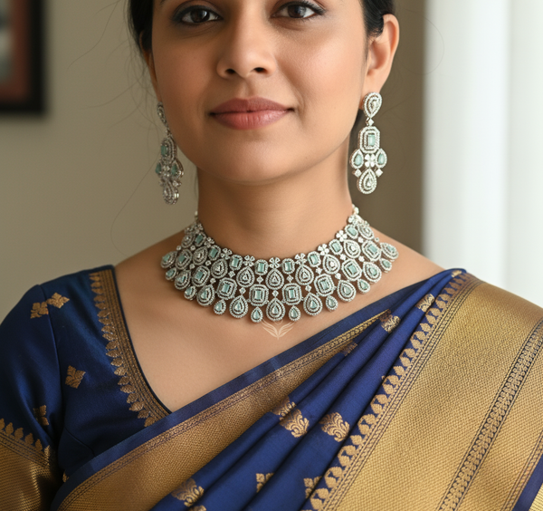 Timeless treasure mint green necklace set