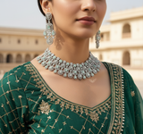 Timeless treasure mint green necklace set