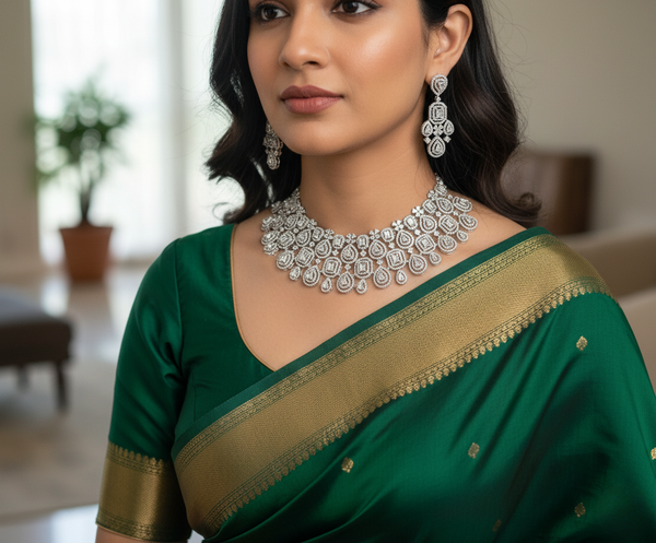 Timeless treasure white necklace set