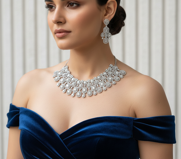 Timeless treasure white necklace set