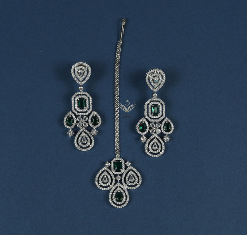 Timeless treasure emerald necklace set