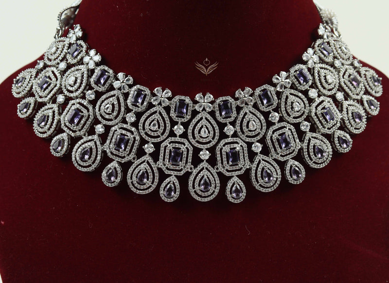 Timeless treasure lavender necklace set