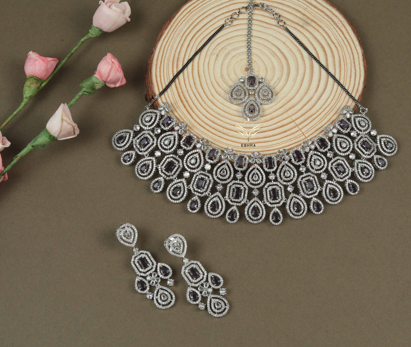Timeless treasure lavender necklace set